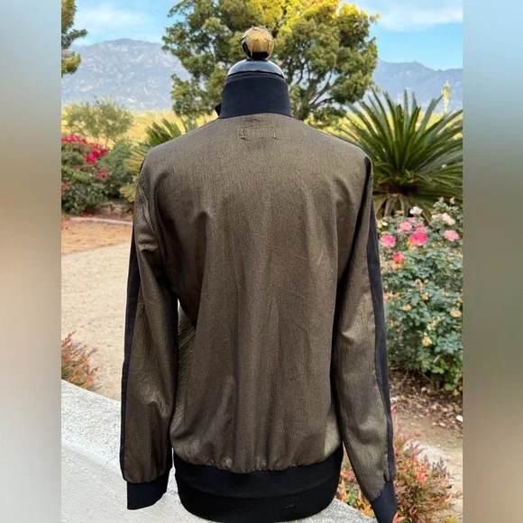 Soaked in Luxury “Sarah” Metallic Bomber Jacket - size S - Picture 4 of 6